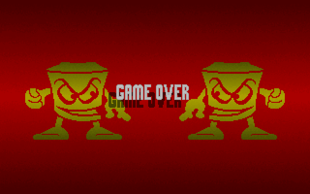 Zool 2 IBM PC/Compatibles Screenshot: Game over.