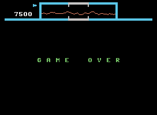 Defender ColecoVision Screenshot: Game over.
