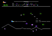 Defender for Apple II - One enemy lander destroyed, several more to go...