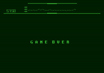 Defender for Apple II - Game over.