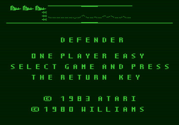 Defender for Apple II - Title screen.