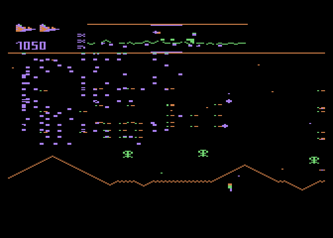 Defender Atari 5200 Screenshot: I've been hit!
