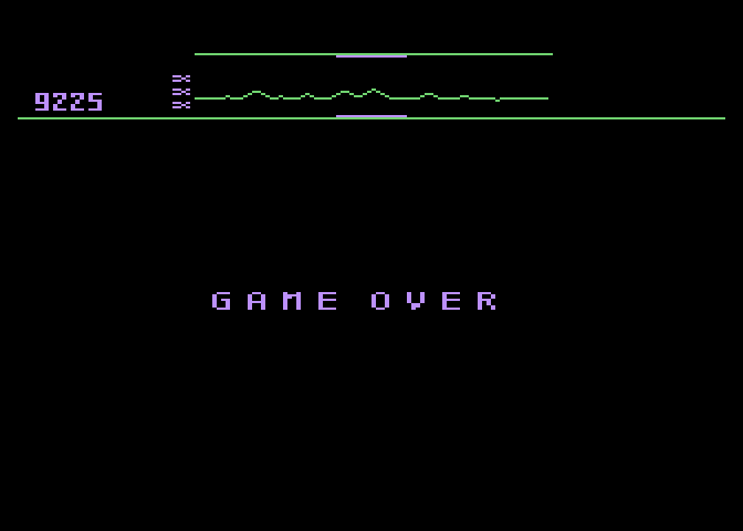 Defender Atari 5200 Screenshot: Game over.