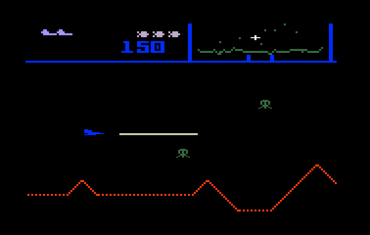 Defender Intellivision Screenshot: Game start...
