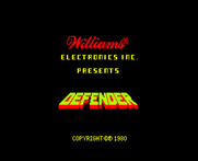 Defender for Arcade - Title screen.