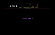 Defender for Commodore 64 - Game over.