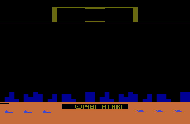 Defender Atari 2600 Screenshot: Starting screen.