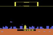 Defender for Atari 2600 - A humanoid being captured!