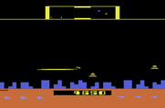 Defender for Atari 2600 - The ship disappears when firing in the Atari 2600 version.