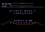 Defender for Atari 8-bit - Attack wave 1 completed!
