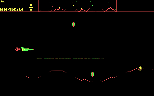 Defender IBM PC/Compatibles Screenshot: Firing on opponents