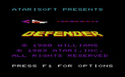 Defender for Commodore VIC-20 - Title screen.