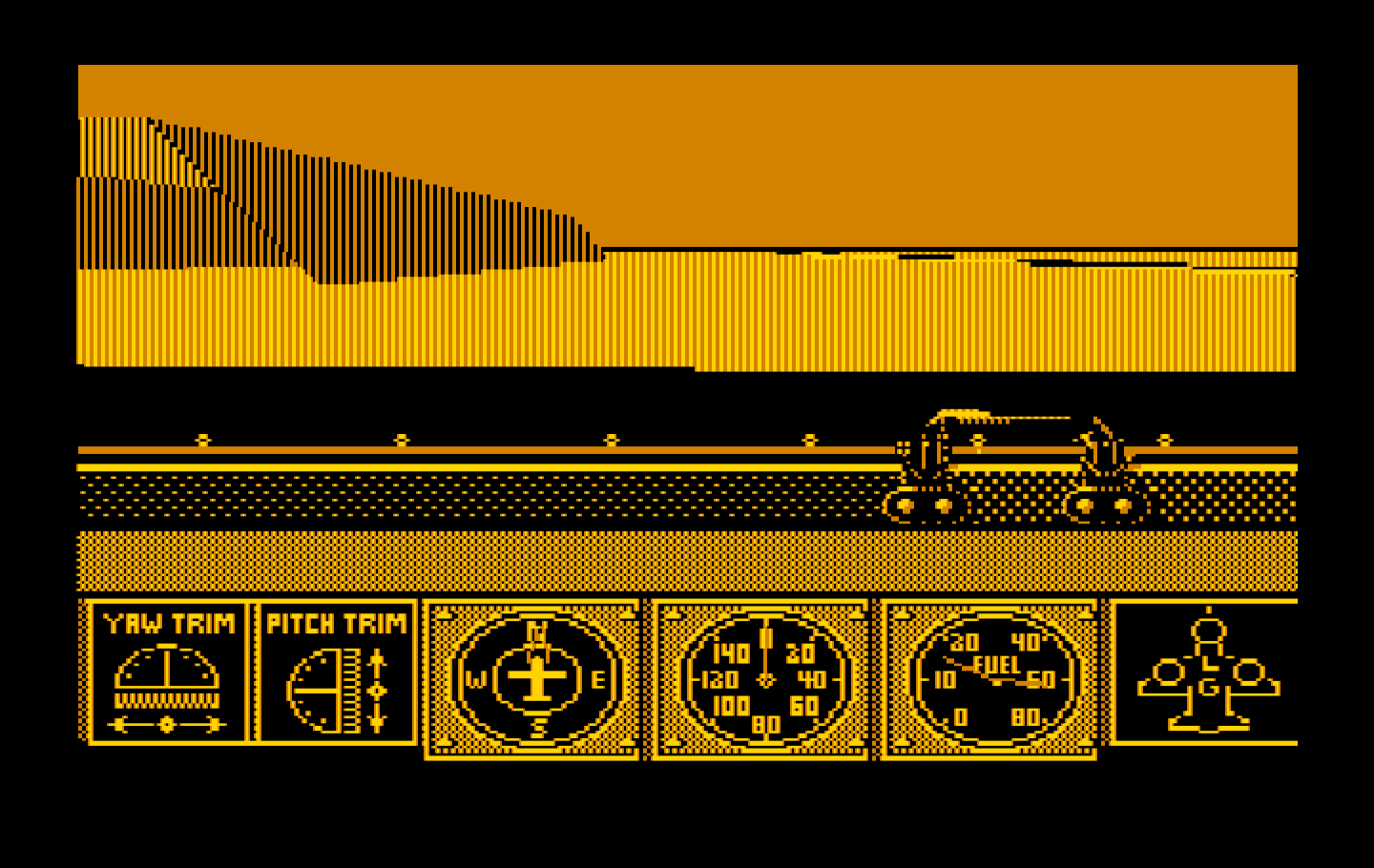 Falcon IBM PC/Compatibles Screenshot: Side view.