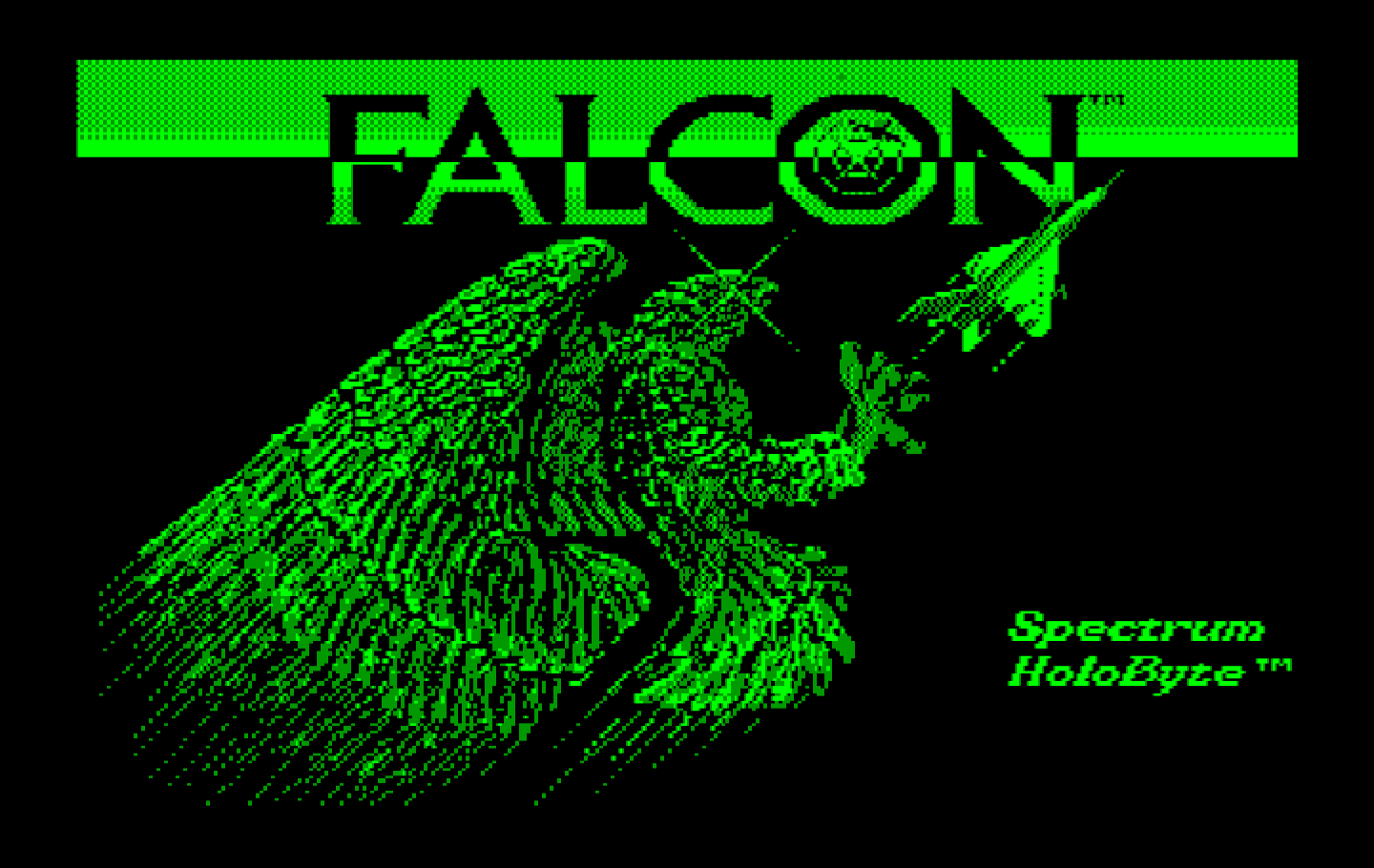 Falcon IBM PC/Compatibles Screenshot: Title screen.
