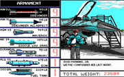 Falcon for IBM PC/Compatibles - Selecting your planes armament.