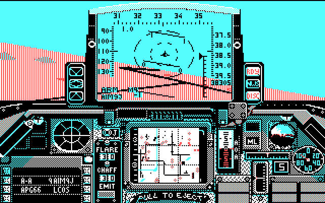 Falcon IBM PC/Compatibles Screenshot: Flying to my destination...