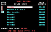 Falcon for IBM PC/Compatibles - Creating a new pilot.