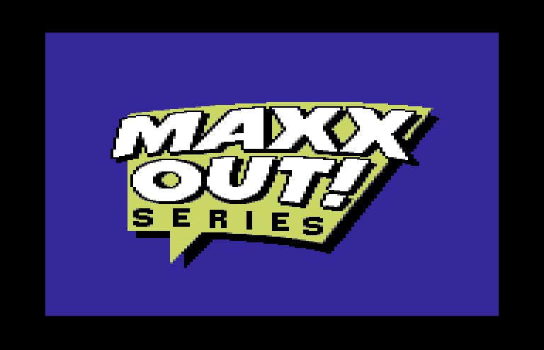 Boulder Dash Construction Kit Commodore 64 Screenshot: Epyx Maxx Out! series logo.