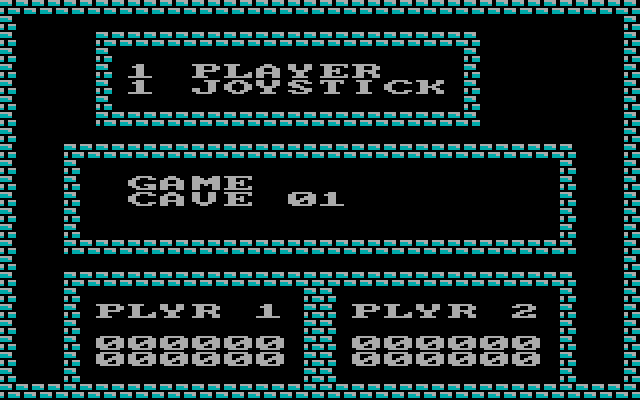 Boulder Dash Construction Kit IBM PC/Compatibles Screenshot: Main menu to play a cave you created.