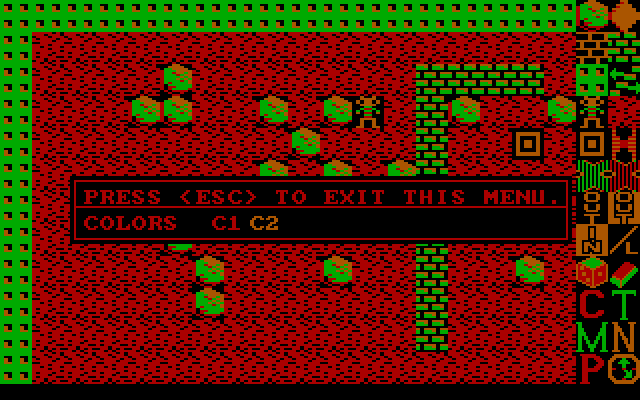 Boulder Dash Construction Kit IBM PC/Compatibles Screenshot: The game allows you to choose between two different CGA palettes.