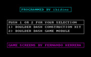 Boulder Dash Construction Kit for IBM PC/Compatibles - Choose the construction kit, or play a game.
