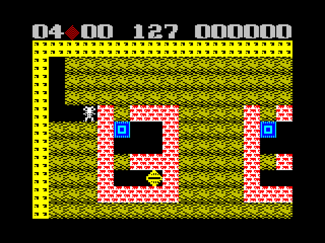 Boulder Dash Construction Kit ZX Spectrum Screenshot: Starting a game of Boulder Dash.
