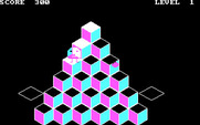 Pyramid Power for IBM PC/Compatibles - Gameplay; hopping around the pyramid.