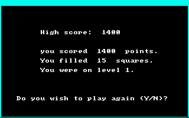 Pyramid Power Amiga Screenshot: Game over.