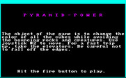 Pyramid Power for Amiga - Title screen and game instructions.
