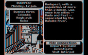Where in the World is Carmen Sandiego? for IBM PC/Compatibles - In Budapest...here's the locations I can travel to next...