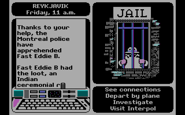 Where in the World is Carmen Sandiego? IBM PC/Compatibles Screenshot: Ready to begin the next case?