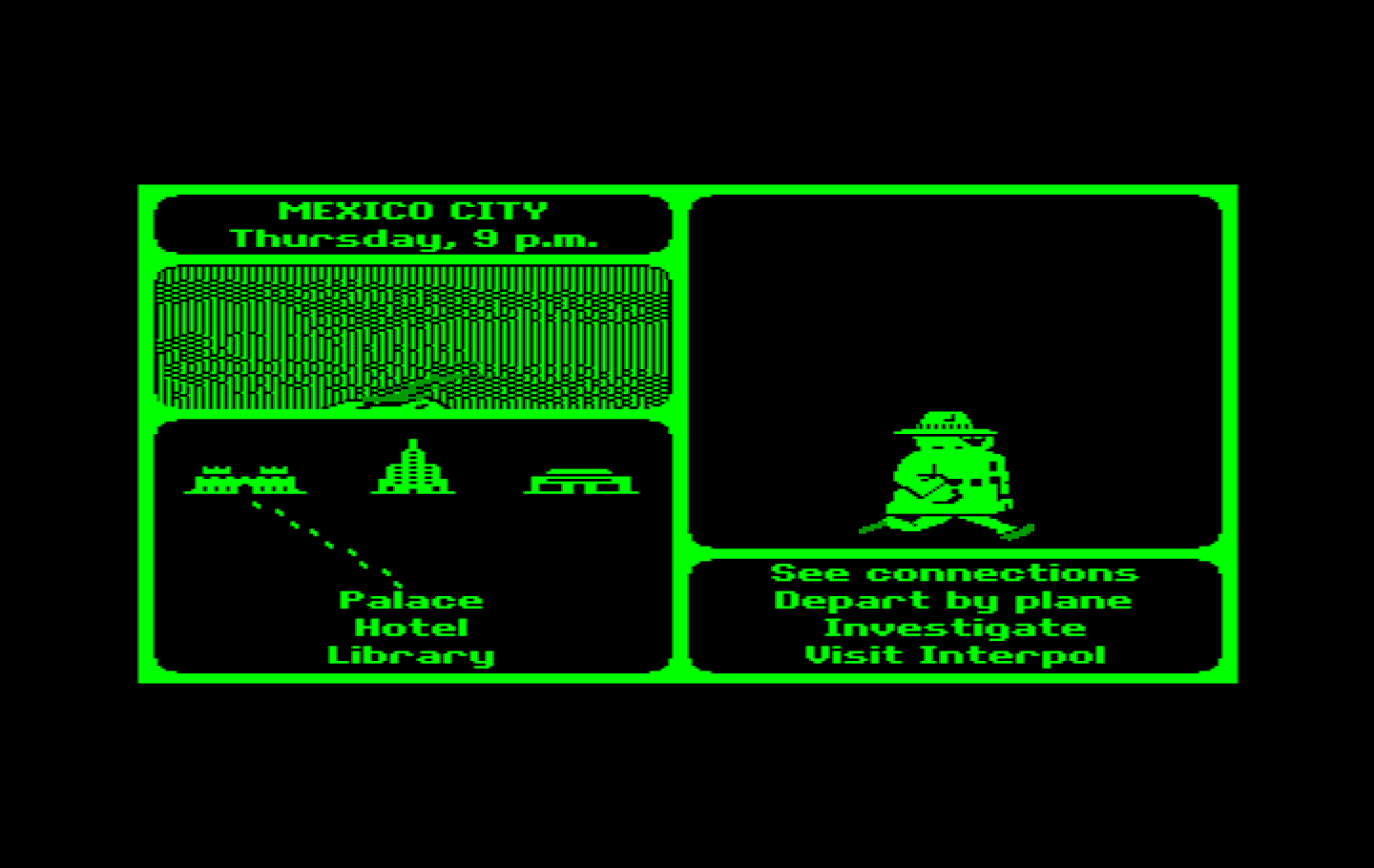 Where in the World is Carmen Sandiego? IBM PC/Compatibles Screenshot: There goes the suspect!