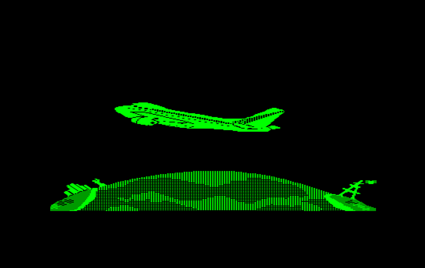 Where in the World is Carmen Sandiego? IBM PC/Compatibles Screenshot: A plane flies across the screen in the introduction...