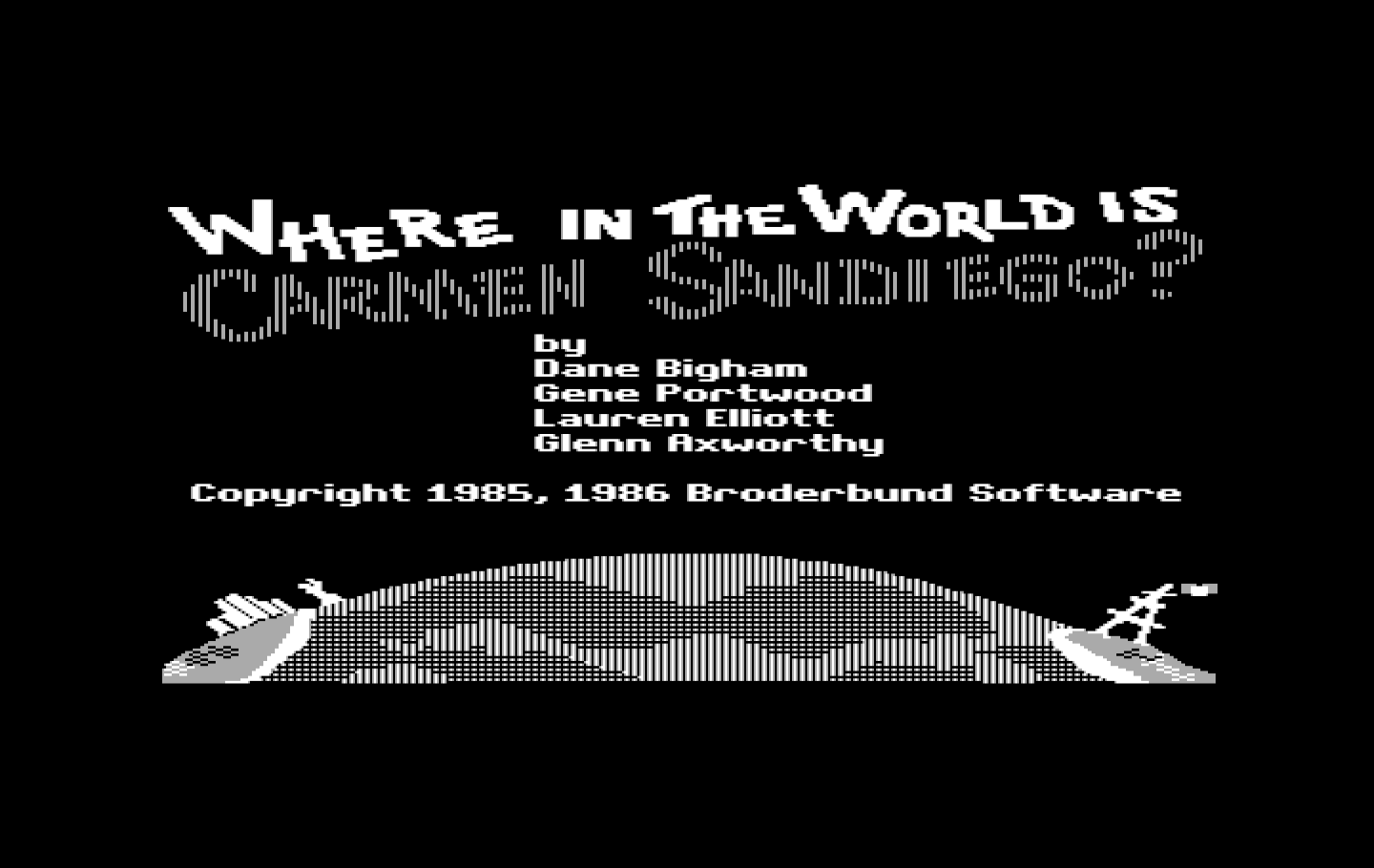 Where in the World is Carmen Sandiego? IBM PC/Compatibles Screenshot: Title screen.