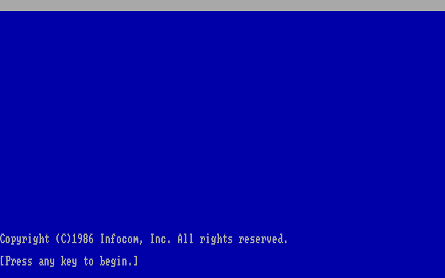 Trinity IBM PC/Compatibles Screenshot: Starting screen.