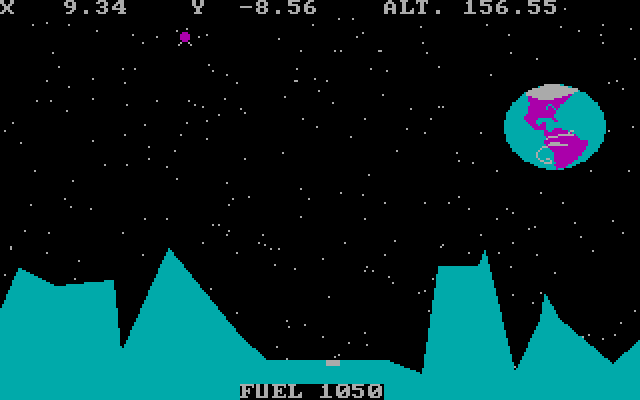 Out on a LEM IBM PC/Compatibles Screenshot: Game start.