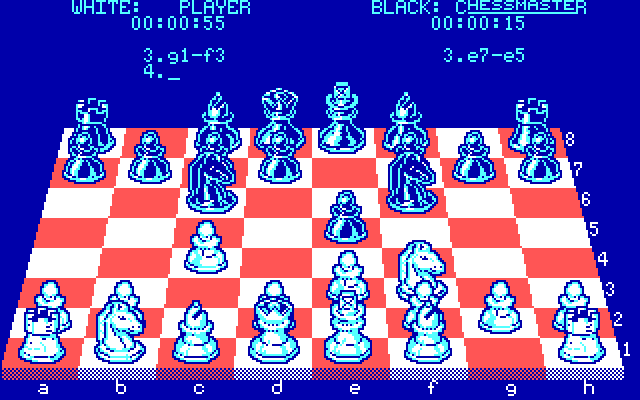 Chessmaster 2000, The IBM PC/Compatibles Screenshot: Viewing the board in 3D.
