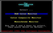 Chessmaster 2000, The for IBM PC/Compatibles - Monitor type selection.