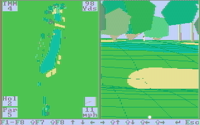 Championship Golf: The Great Courses of the World - Volume One: Pebble Beach IBM PC/Compatibles Screenshot: Near the green...
