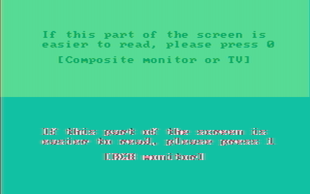 Championship Golf: The Great Courses of the World - Volume One: Pebble Beach IBM PC/Compatibles Screenshot: Select the type of monitor being used.