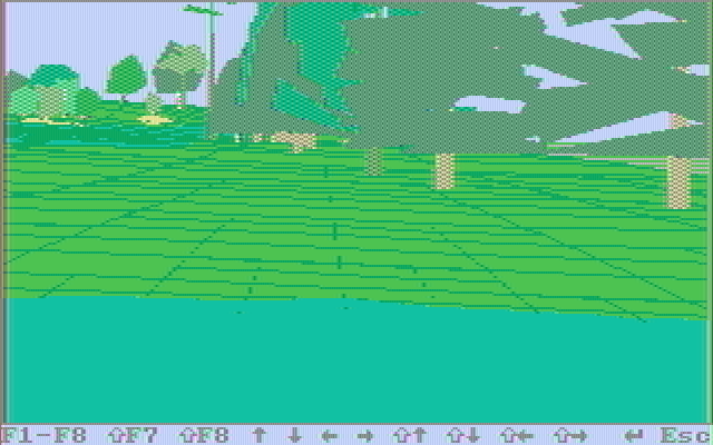 Championship Golf: The Great Courses of the World - Volume One: Pebble Beach IBM PC/Compatibles Screenshot: Several different views are available including this full screen option.
