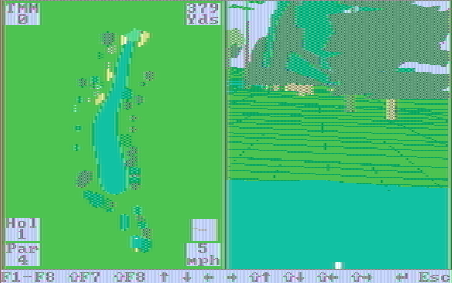Championship Golf: The Great Courses of the World - Volume One: Pebble Beach IBM PC/Compatibles Screenshot: Game start.