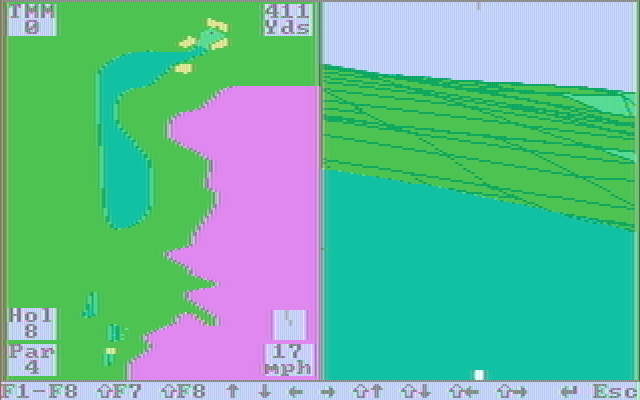 Championship Golf: The Great Courses of the World - Volume One: Pebble Beach IBM PC/Compatibles Screenshot: On to another hole...