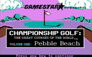 Championship Golf: The Great Courses of the World - Volume One: Pebble Beach for IBM PC/Compatibles - Title screen.