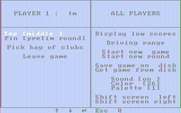 Championship Golf: The Great Courses of the World - Volume One: Pebble Beach for IBM PC/Compatibles - The main menu.