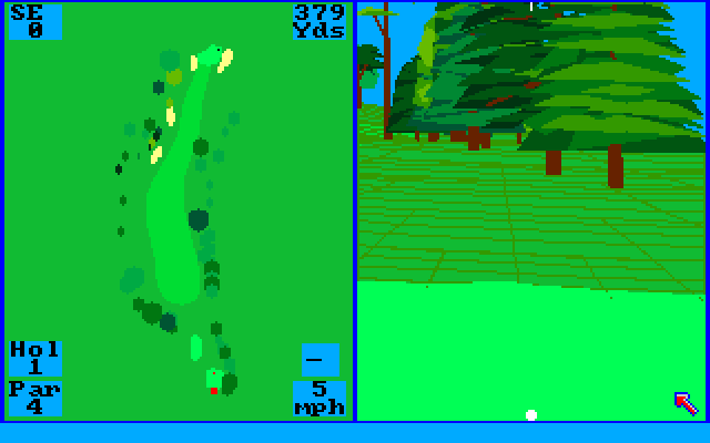 Championship Golf: The Great Courses of the World - Volume One: Pebble Beach Amiga Screenshot: Game start.