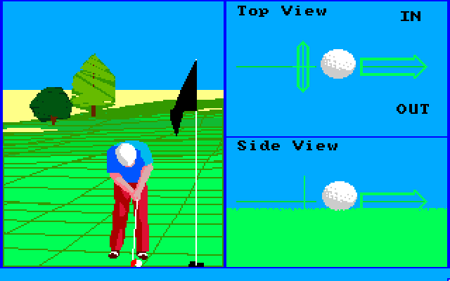 Championship Golf: The Great Courses of the World - Volume One: Pebble Beach Amiga Screenshot: Tapping the ball into the hole...