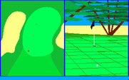 Championship Golf: The Great Courses of the World - Volume One: Pebble Beach for Amiga - Analyzing a putt...