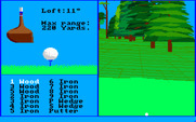 Championship Golf: The Great Courses of the World - Volume One: Pebble Beach for Amiga - Club selection.