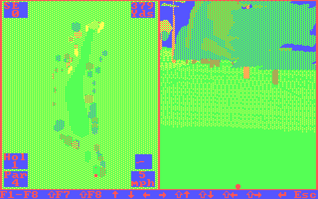 Championship Golf: The Great Courses of the World - Volume One: Pebble Beach IBM PC/Compatibles Screenshot: Game start.
